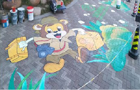 荔浦夏季画地面彩绘会遇到的问题