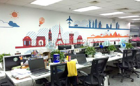 荔浦教你设计办公室墙绘的方法。